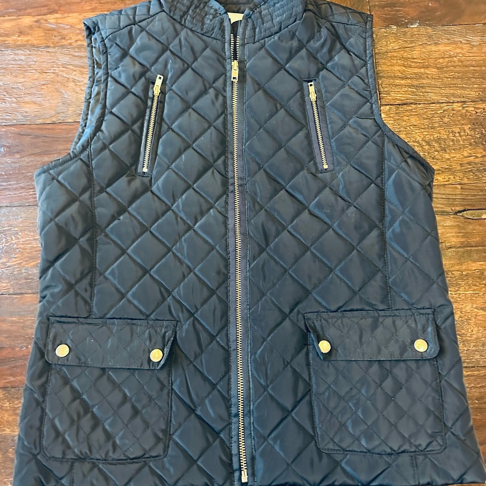 Copper Key Quilted Black Vest for Kids